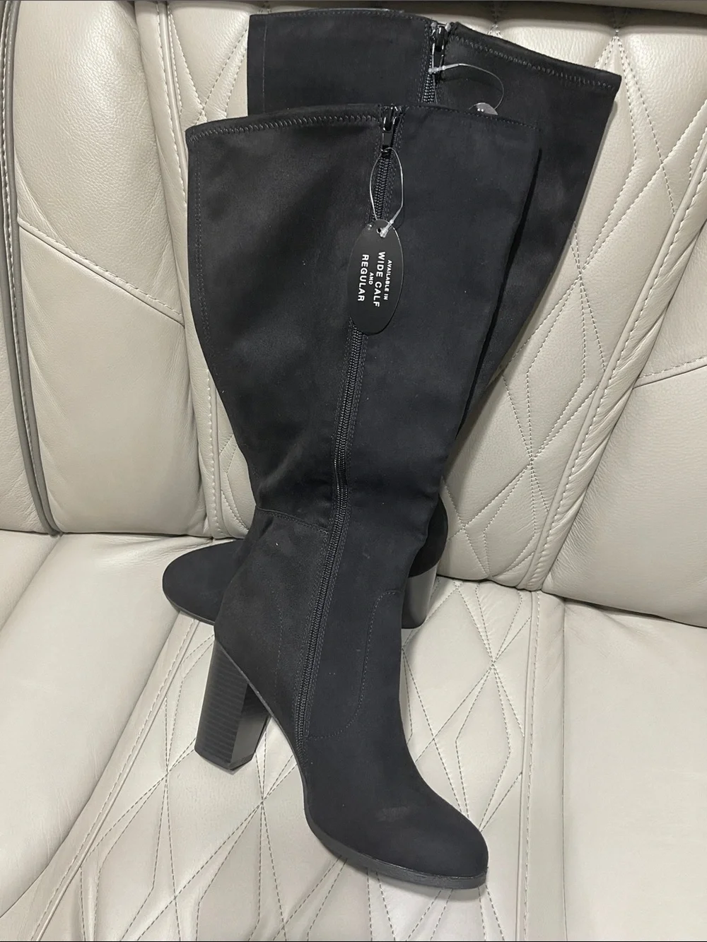 Style & Co. Black Over-the-Knee Suede Block Heel Boots